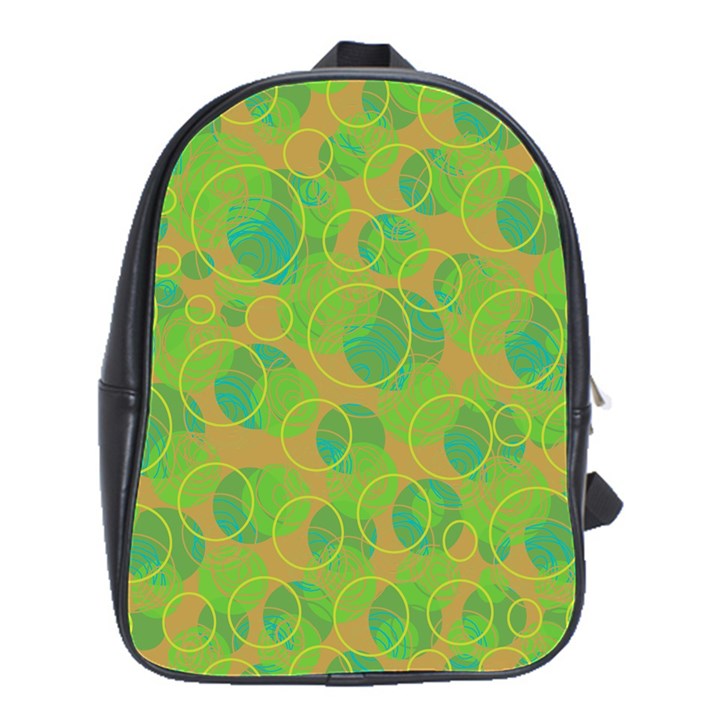 Green decorative art School Bags(Large) 