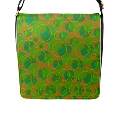 Green decorative art Flap Messenger Bag (L) 