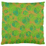 Green decorative art Large Flano Cushion Case (One Side) Front