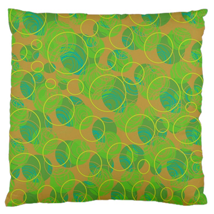 Green decorative art Large Flano Cushion Case (One Side)