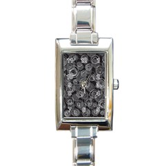 Gray abstract art Rectangle Italian Charm Watch