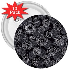 Gray abstract art 3  Buttons (10 pack) 