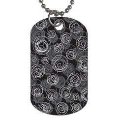 Gray abstract art Dog Tag (Two Sides)