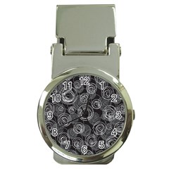 Gray abstract art Money Clip Watches