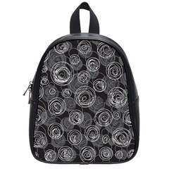 Gray abstract art School Bags (Small) 