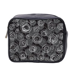 Gray abstract art Mini Toiletries Bag 2-Side