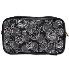 Gray abstract art Toiletries Bags