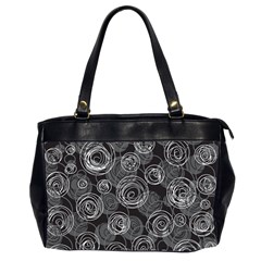 Gray abstract art Office Handbags (2 Sides) 