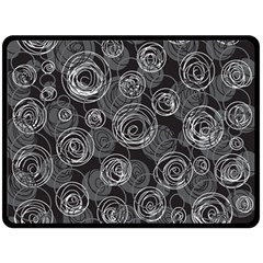 Gray abstract art Fleece Blanket (Large) 