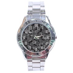 Gray abstract art Stainless Steel Analogue Watch