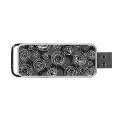 Gray abstract art Portable USB Flash (One Side)