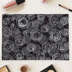 Gray abstract art Cosmetic Bag (XXL) 