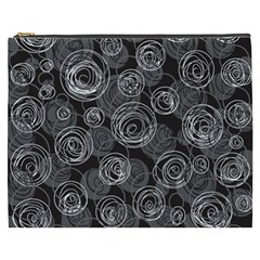 Gray abstract art Cosmetic Bag (XXXL) 