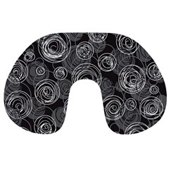 Gray abstract art Travel Neck Pillows