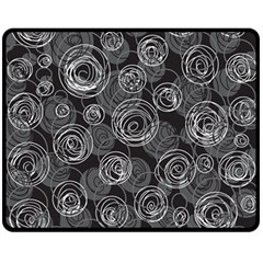 Gray abstract art Double Sided Fleece Blanket (Medium) 