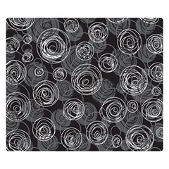 Gray abstract art Double Sided Flano Blanket (Small) 