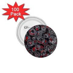 Red And Gray Abstract Art 1 75  Buttons (100 Pack) 