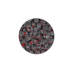 Red And Gray Abstract Art Golf Ball Marker (4 Pack)