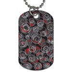 Red and gray abstract art Dog Tag (Two Sides) Front