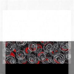 Red And Gray Abstract Art Rectangular Jigsaw Puzzl