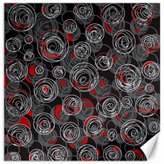 Red And Gray Abstract Art Canvas 12  X 12  