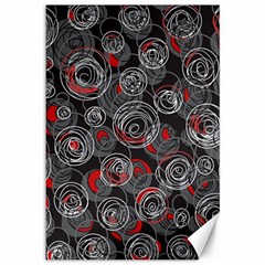 Red And Gray Abstract Art Canvas 12  X 18  