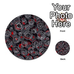 Red And Gray Abstract Art Multi-purpose Cards (round) 