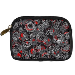 Red And Gray Abstract Art Digital Camera Cases