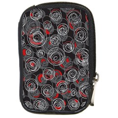 Red And Gray Abstract Art Compact Camera Cases