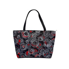 Red And Gray Abstract Art Shoulder Handbags