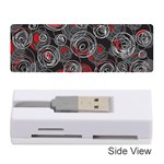 Red and gray abstract art Memory Card Reader (Stick)  Front