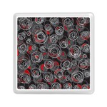 Red and gray abstract art Memory Card Reader (Square)  Front