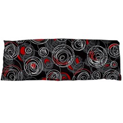 Red And Gray Abstract Art Body Pillow Case (dakimakura)