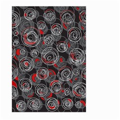 Red And Gray Abstract Art Large Garden Flag (two Sides)