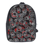 Red and gray abstract art School Bags (XL)  Front