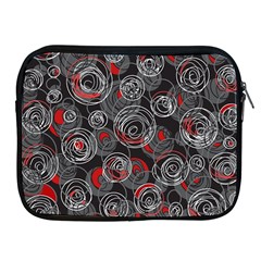 Red And Gray Abstract Art Apple Ipad 2/3/4 Zipper Cases by Valentinaart