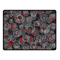 Red And Gray Abstract Art Double Sided Fleece Blanket (small) 