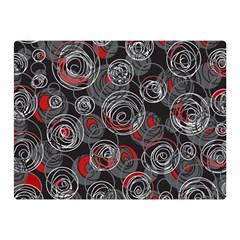 Red And Gray Abstract Art Double Sided Flano Blanket (mini) 