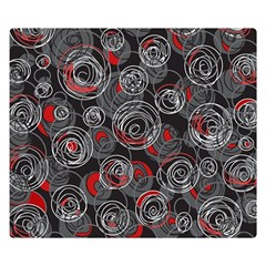 Red And Gray Abstract Art Double Sided Flano Blanket (small) 