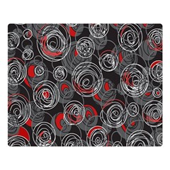 Red And Gray Abstract Art Double Sided Flano Blanket (large) 