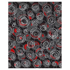 Red And Gray Abstract Art Drawstring Bag (small)