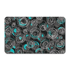 Gray And Blue Abstract Art Magnet (rectangular)