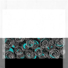 Gray And Blue Abstract Art Rectangular Jigsaw Puzzl