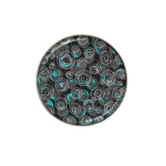 Gray And Blue Abstract Art Hat Clip Ball Marker (4 Pack) by Valentinaart