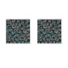 Gray And Blue Abstract Art Cufflinks (square) by Valentinaart