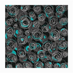 Gray And Blue Abstract Art Medium Glasses Cloth (2-side)