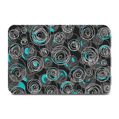 Gray And Blue Abstract Art Plate Mats