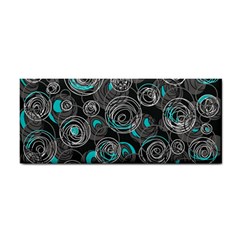 Gray And Blue Abstract Art Hand Towel