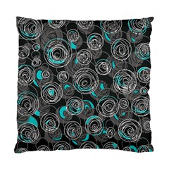 Gray And Blue Abstract Art Standard Cushion Case (two Sides)