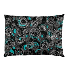 Gray And Blue Abstract Art Pillow Case